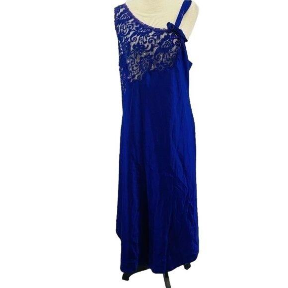 Vintage Victoria's Secret Purple NightGown Satin Gold Label Womens Large